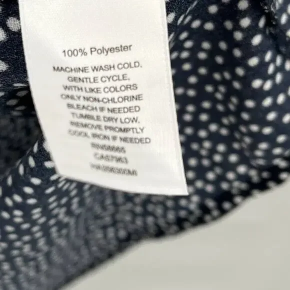 Halogen Polka Dot Swing Dress NWT Small Navy White Sleeveless A Line - Picture 6 of 7